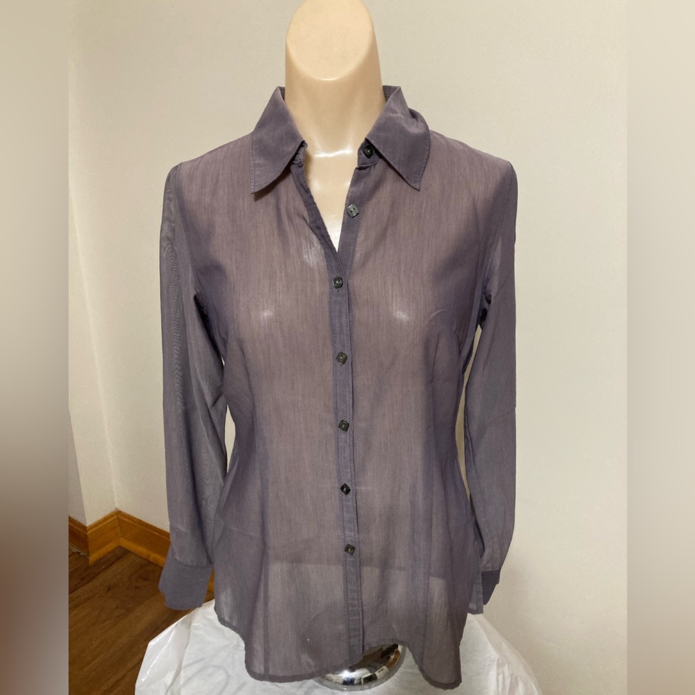 Sheer Purple Button-Up Women's Top
Item# TSbl5